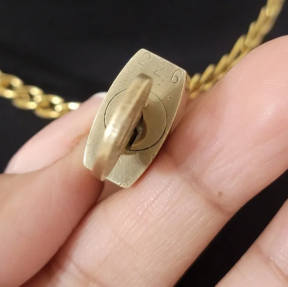 Authentic Vintage Gold Louis Vuitton Key and Lock Necklace Set #226🔒🔑 - Picture 3 of 17